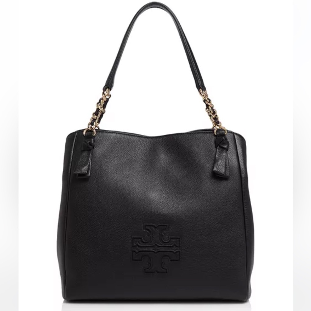 Tory Burch Black Leather Tote Bag - Picture 2 of 10